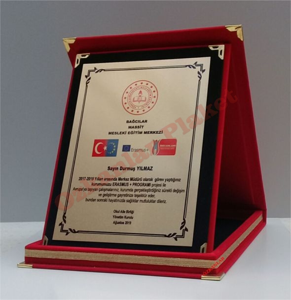 Kadife Kutulu Plaket KOD: PL 20