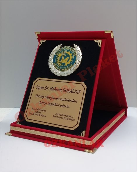 Kadife Kutulu Plaket KOD: PL 1
