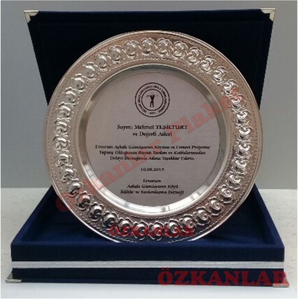Gümüş Tabak Plaket KOD: GT 3