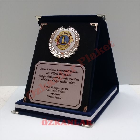 Kadife Kutulu Plaket KOD: PL 13