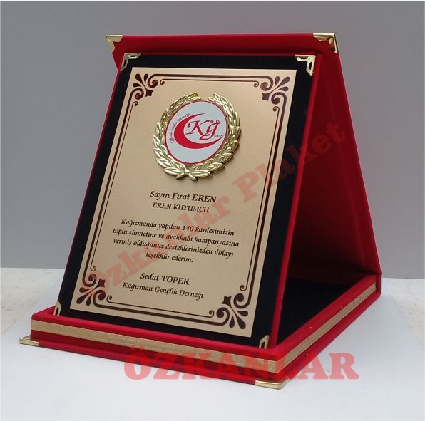 Kadife Kutulu PlaketKOD: PL 22