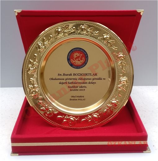 Altın Tabak Plaket KOD: ALT 3