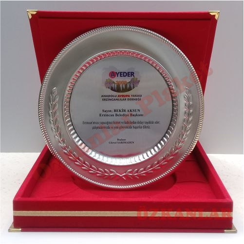 Gümüş Tabak Plaket KOD: GT 5