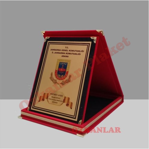 Kadife Kutulu Askeri Plaket KOD: AS2