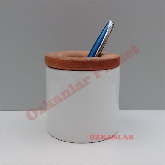 Ahşaplı Seramik Kalemlik KOD: BB 43