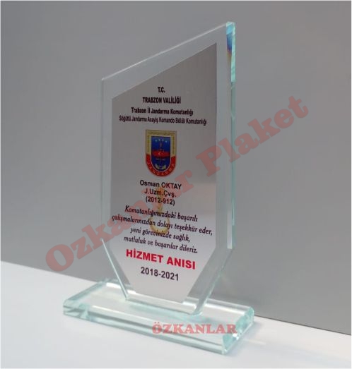 Askeri Kristal Plaket KOD: AS5