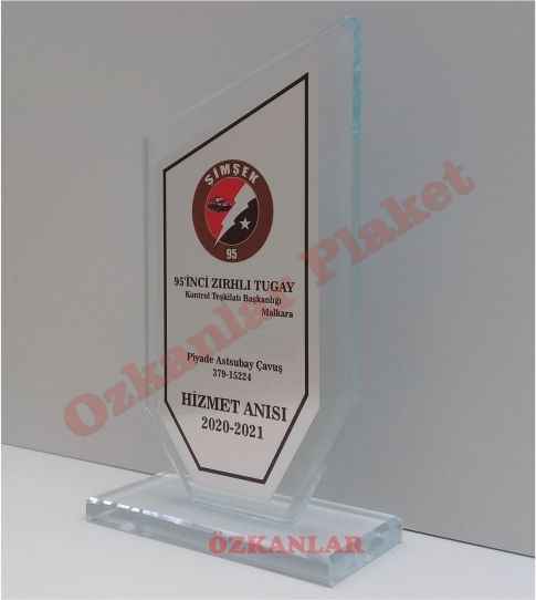 Askeri Kristal Plaket KOD: AS7