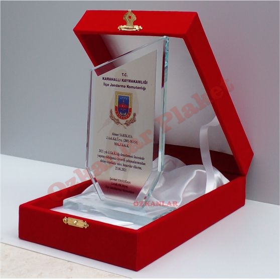 Askeri Kristal Plaket KOD: AS12